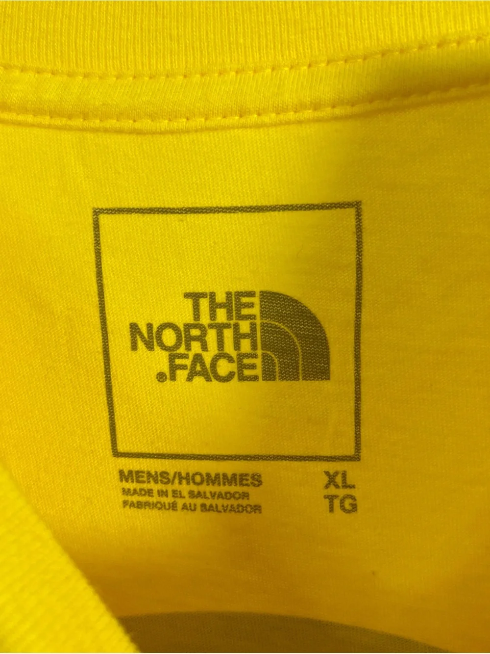 The North Face Long Sleeve Men's Crew Neck Tee Shirt Lightning Yellow XL NWT
